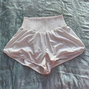 Aerie Offline White High Waisted Athletic Shorts